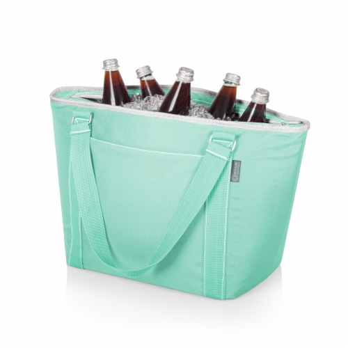 Topanga Cooler Tote Bag, Teal Perspective: back