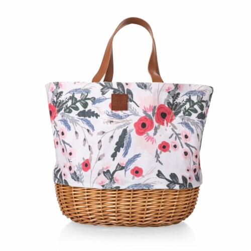 Promenade Picnic Basket, Floral Pattern Perspective: back