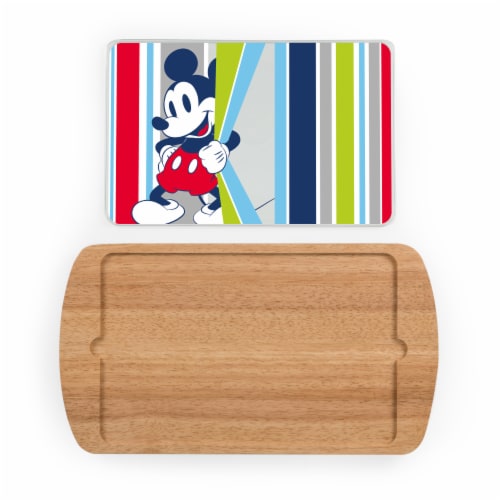 Disney Mickey Mouse - Billboard Glass Top Serving Tray, Rubberwood Perspective: back