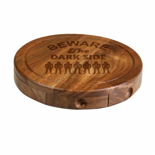 Star Wars Stormtrooper - Acacia Brie Cheese Cutting Board & Tools Set, Acacia Wood Perspective: back