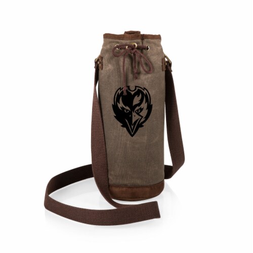Baltimore Ravens - Waxed Canvas Wine Tote Perspective: back