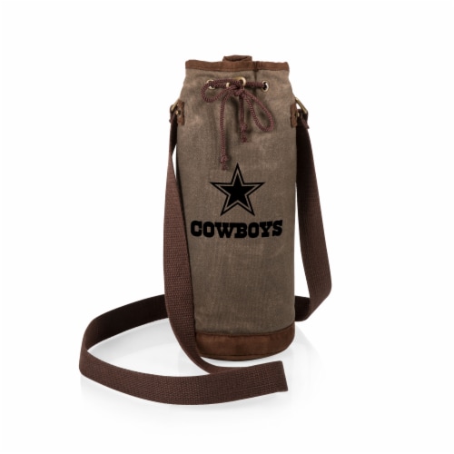 Dallas Cowboys - Waxed Canvas Wine Tote Perspective: back
