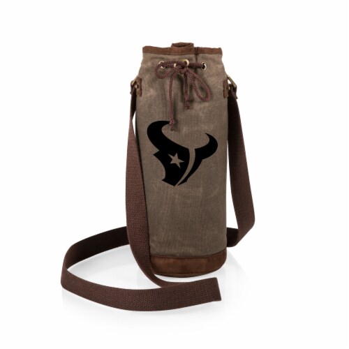 Houston Texans - Waxed Canvas Wine Tote Perspective: back