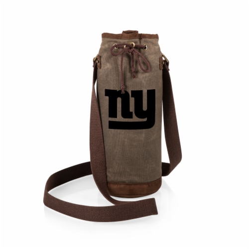 New York Giants - Waxed Canvas Wine Tote Perspective: back