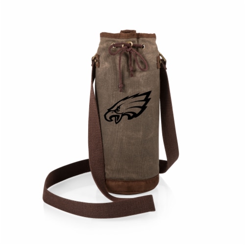 Philadelphia Eagles - Waxed Canvas Wine Tote Perspective: back