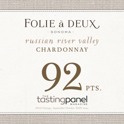 Folie a Deux Russian River Valley Chardonnay California White Wine 750 ml Perspective: back