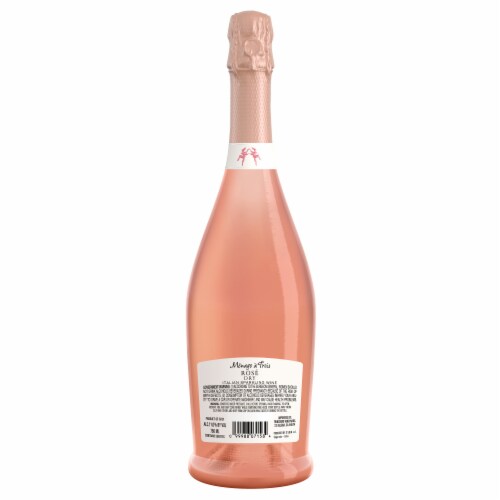 Menage a Trois Rose Sparkling Wine Perspective: back