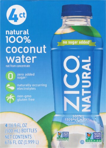 Zico® Natural 100% Coconut Water Perspective: back