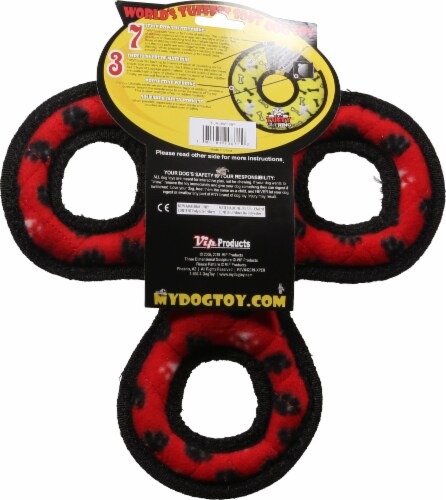 Tuffy® Junior 3 Way Tug Dog Toy Perspective: back