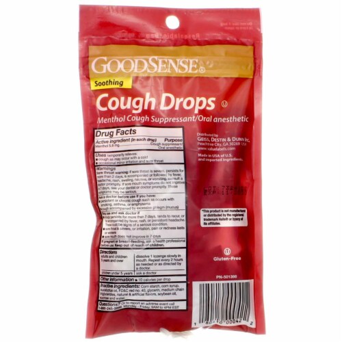 Good Sense® Soothing Cherry Cough Drops Perspective: back