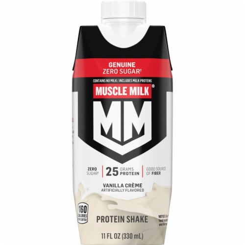 Muscle Milk® Genuine Zero Sugar Non-Dairy Vanilla Creme Protein Shake Multipack Perspective: back