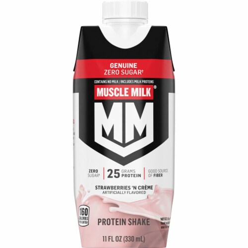 Muscle Milk® Genuine Non-Dairy Strawberries 'n Crème Protein Shake Multipack Perspective: back
