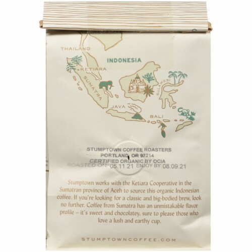 Stumptown Indonesia Whole Bean Coffee Perspective: back