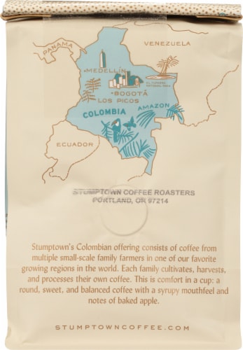 Stumptown Colombia Whole Bean Coffee Perspective: back