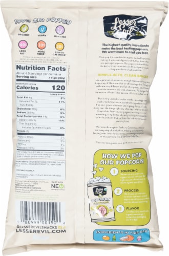 LesserEvil® Buddha Bowl Foods Avocado-Licious Popcorn Perspective: back