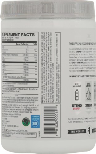 Xtend The Original BCAA Blue Raspberry Ice Muscle Recovery + Electrolytes Dietary Supplement Perspective: back
