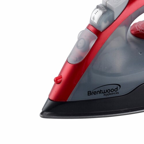 Brentwood 1000 Watt Non Stick Steam Iron Red 1 ct City Market