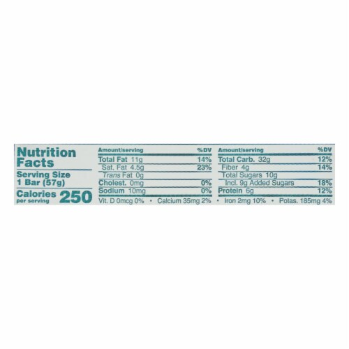 GoMacro™ Organic Granola with Coconut Macrobar Perspective: back