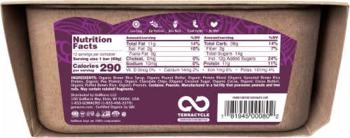 GoMacro® MacroBar® Peanut Butter Chocolate Chip Bars Perspective: back