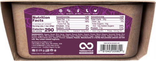GoMacro® MacroBar® Peanut Butter Chocolate Chip Bars Perspective: back