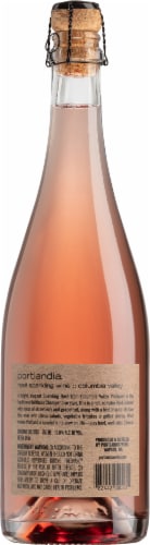 Portlandia® Rose Sparkling Wine Bottle Perspective: back