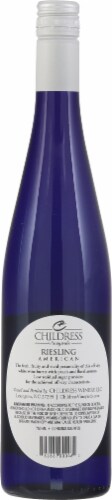 Childress Vineyards Riesling White Wine Perspective: back