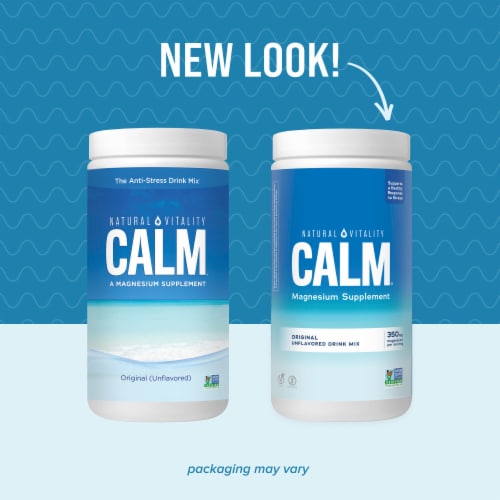 Natural Vitality CALM Unflavored Magnesium Supplement Drink Mix Perspective: back