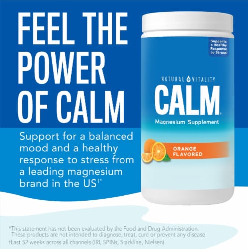 Natural Vitality CALM Orange Magnesium Supplement Drink Mix Perspective: back