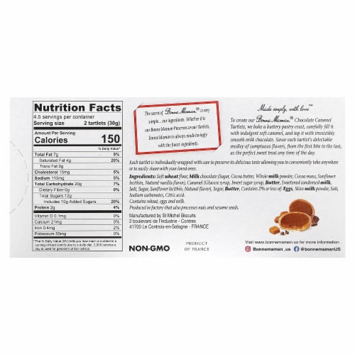 Bonne Maman® Chocolate Caramel Tartlets Perspective: back