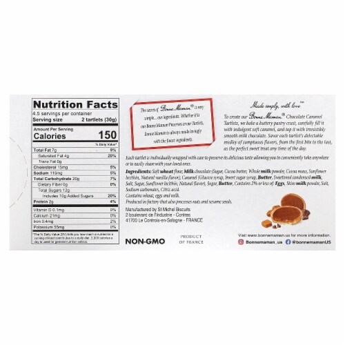 Bonne Maman® Chocolate Caramel Tartlets Perspective: back