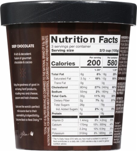 Laloo's® Chocolate Goat Milk Ice Cream Perspective: back