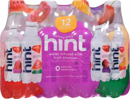 Hint® Variety Flavored Bottled Water Perspective: back