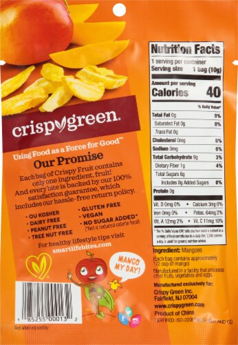 Crispy Green® Crispy Fruit Freeze-Dried Mango Perspective: back