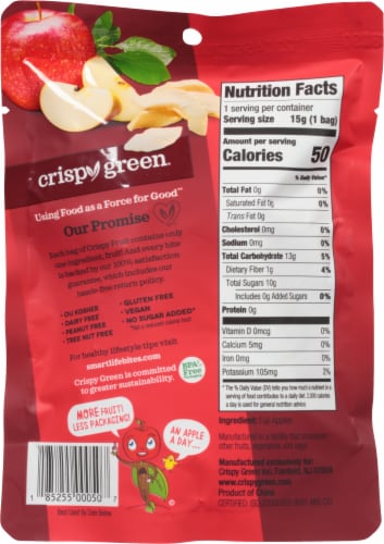 Crispy Green® Crispy Fruit Freeze Dried Apple Perspective: back
