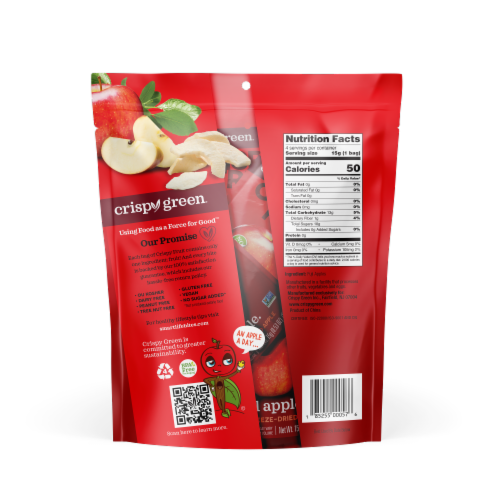 Crispy Green® Crispy Fruit Freeze Dried Apple Perspective: back