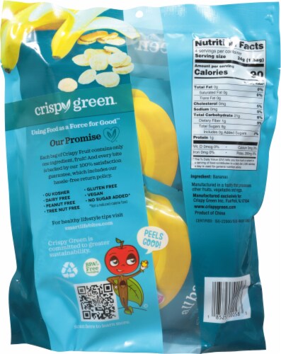 Crispy Green® Crispy Fruit Freeze Dried Banana Perspective: back