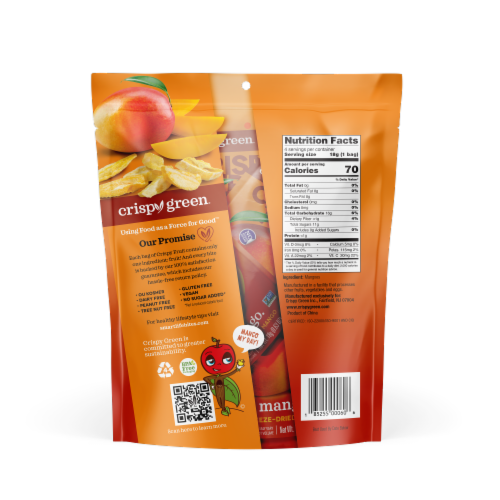 Crispy Green® No Sugar Added Freeze Dried Mango Perspective: back