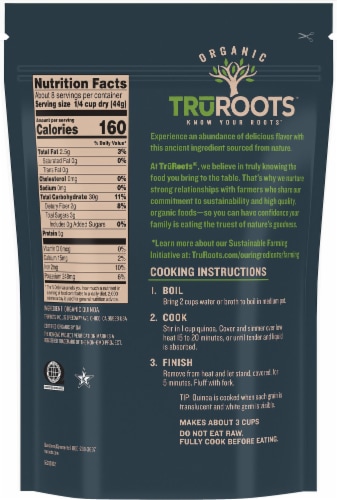 truRoots™ Organic Whole Grain Quinoa Perspective: back
