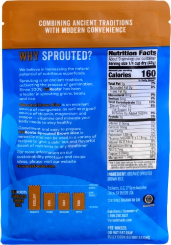 TruRoots™ Organic Whole Grain Germinated Brown Rice Perspective: back