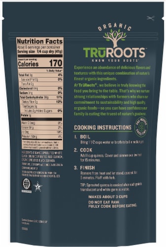 truRoots™ Accents Organic Sprouted Quinoa Trio Perspective: back