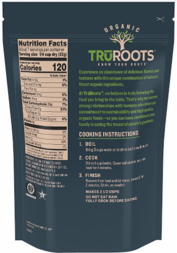truRoots™ Accents Organic Sprouted Lentil Trio Perspective: back