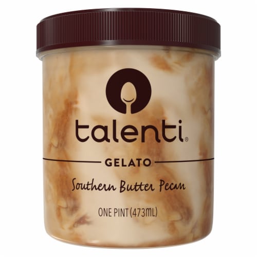 Talenti Gluten Free Southern Butter Pecan Roasted Pecans & Dulce De Leche Swirl Gelato Perspective: back