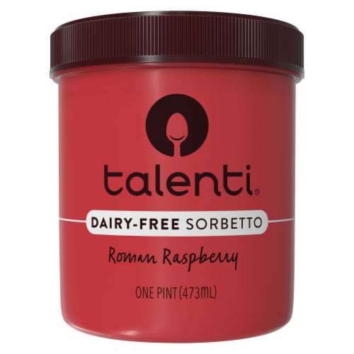 Talenti Sorbetto Roman Raspberry, a Non-Dairy Ice Cream Alternative with Non-GMO Ingredients, 1 Pint Perspective: back