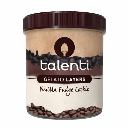 Talenti Layers Vanilla Fudge Cookie Gelato Pint Perspective: back