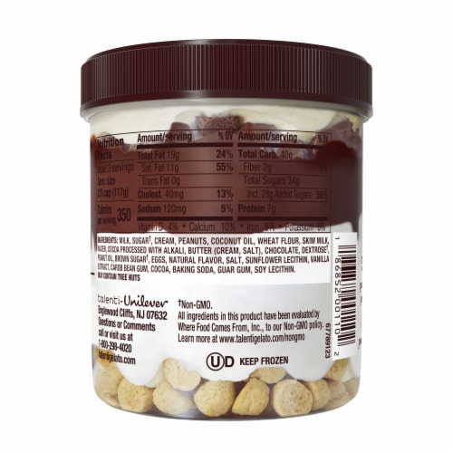 Talenti Gelato Layers Peanut Butter Vanilla Fudge Ice Cream Perspective: back