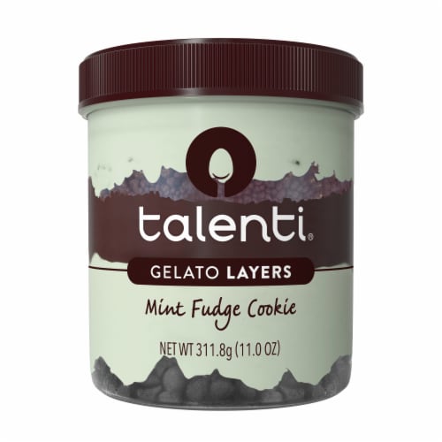 Talenti Layers Mint Fudge Cookie Gelato Pint Perspective: back