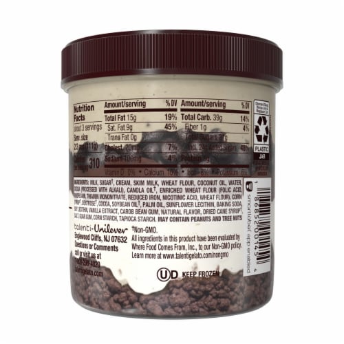 Talenti® Layers Cookies and Cream Ice Cream Pint Perspective: back
