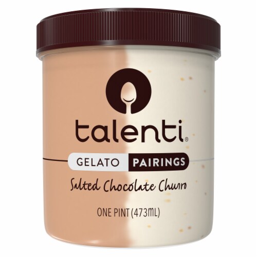 Talenti Pairings Salted Chocolate Churro Gelato Pint Perspective: back