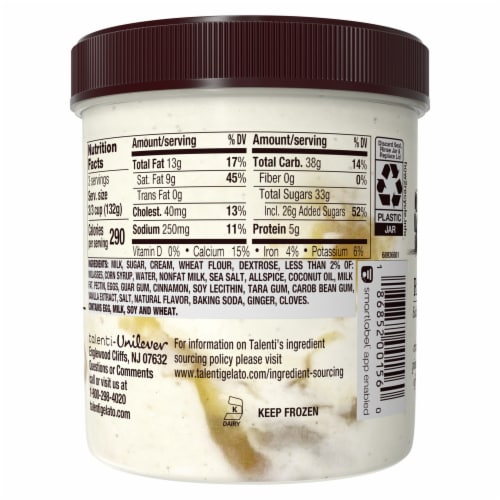 Talenti® Caramel Gingerbread Special Batch Gelato Perspective: back