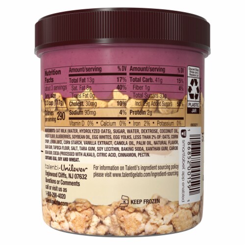 Talenti® Dairy-Free Blueberry Crumble Gelato Layers Perspective: back